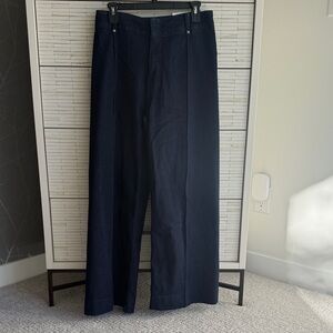 Zara Women's Wide Leg Jeans - Dark Blue